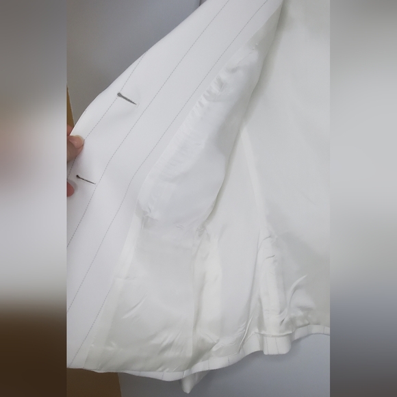 🔥Hostpick🔥NWT Tahari Size 12P Elegant White Striped Women's Blazer - Picture 5 of 14